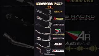 Different Exhausts on Kawasaki Z900🚀🤯Use Headphones automobile motorcycle exhaust sound [upl. by Schurman]