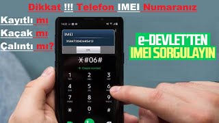 Telefon IMEI Numaranız Kayıtlı mı Kaçak mı Çalıntı mı  IMEI numarası nedir  nasıl sorgulanır 2021 [upl. by Nahtnoj]