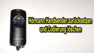 Hörmann Handsender zurücksetzen – Handsender Codierung löschen – Hörmann Handsender Reset [upl. by Bryon]