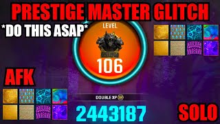 NEW SOLO AFK PRESTIGE MASTER GLITCH BO6 CAMOINFINITE XP GLITCH BO6 GLITCHES BO6 ZOMBIE GLITCH [upl. by Ihpen246]