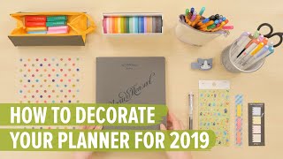 How To Decorate Your Planner For 2019 10 MustHave Planner Supplies [upl. by Annay]