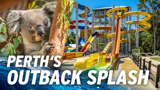 Water Park With Koalas  Outback Splash Perth 🇦🇺 All Water Slides [upl. by Belford]