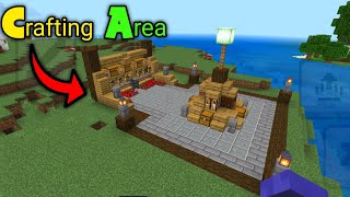 Minecraft  Aesthetic Crafting Area Tutorial [upl. by Anima827]