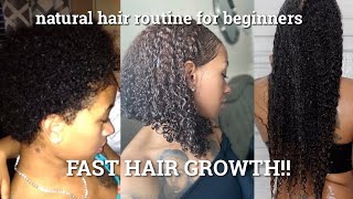 natural hair care for beginners my full natural hair routine [upl. by Fritts]