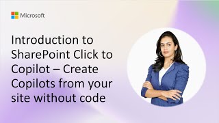 Introduction to SharePoint Click to Copilot – Create Copilots from your site without code [upl. by Collayer]