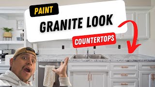 80 Granite Look on Laminate Countertops  Faux Granite Paint [upl. by Elam]