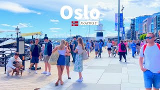 Oslo Norway 🇳🇴 Summer Walk 2022  4K60fps HDR  Walking Tour [upl. by Suvart]