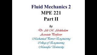 Lecture 2 Fluid Mechanics 2 PartII MPE221 Potential flow [upl. by Rondi]