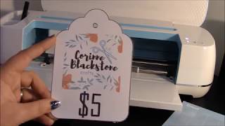 making print and cut tags with your cricut and design space [upl. by Eelirrem713]