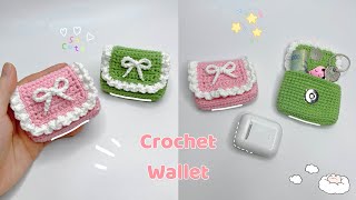 Crochet Pouch Wallet 🎀 Easy Crochet Tutorial  Móc Chiếc Ví Nhỏ Xinh [upl. by Thay]