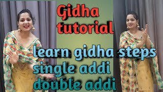 Gidha tutorial  tadi double addi step by step [upl. by Ajnek]