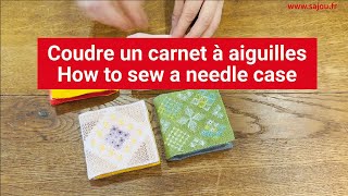 Tuto coudre un carnet à aiguilles  Sew a needle case [upl. by Okimat]