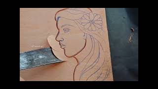 लकड़ी से बनी महिला आकृति  Female figure out of wood  youtube woodworking wood [upl. by Suiram295]