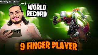 World Record 📈 9 Finger Player In 1GB RAM 📲 First Time 9 Finger HandCam 🔥 Free Fire 🇮🇳 PlayGalaxy [upl. by Burtie]