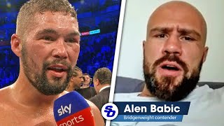 ILL FIGHT TONY BELLEW  Alen Babic sees LEFTHOOK KO END in Anthony Joshua vs Whyte 2 [upl. by Geanine]