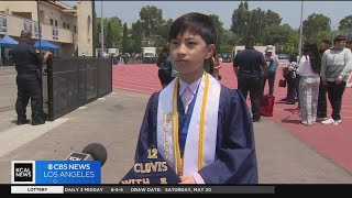 12yearold graduates with 5 degrees from Fullerton College [upl. by Oelgnaed]