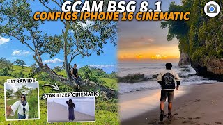 Config iPhone Cinematic🤩 GCAM BSG 81 Configs Tanpa Password Bisa Ultrawide dan Video Stabilizer [upl. by Jaal]