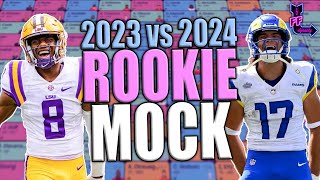 Dynasty Rookie Mock Draft 2023 Class vs 2024  Dynasty Fantasy Football [upl. by Adyahs]