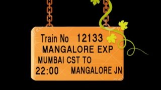 Train no 12133 Train name MANGALORE EXP MUMBAI CST THANE PANVEL RATNAGIRI [upl. by Nohcim]