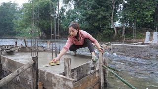 My Summer Holiday 30 Days Building Building a iron bridge 10k over stream to the island off grid [upl. by Felten]