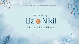 Betrothal Ceremony of LIZ amp NIKIL  24112024 [upl. by Nnylorac]