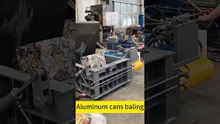 Aluminum Cans Baler Scraps Pressing Compactor machine [upl. by Oivatco555]