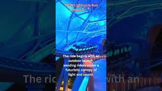 Tron Racing Through the Grid TronLightcycleRun MagicKingdom DisneyWorld [upl. by Aguie92]