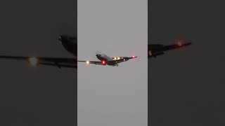 Takeoff of Pilatus PC12 at Night at Nuremberg Airpot EDDN  planespotting [upl. by Eiuol]