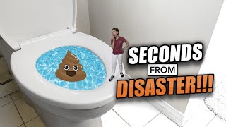 STOP AN OVERFLOWING TOILET IN SECONDS [upl. by Noirb]