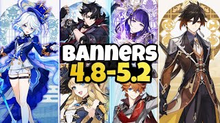 NEW UPDATE CHARACTER BANNER ROADMAP FOR 4850 ALONGWITH RERUNS  Genshin Impact [upl. by Aniat]