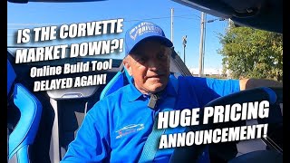 IS THE CORVETTE MARKET DOWN NEW PRICING ANNOUNCEMENT ORDER CONSTRAINTS [upl. by Ahtinak]