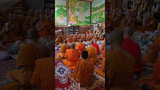 Chanting at watlao Bodhgaya international [upl. by Ymmak]