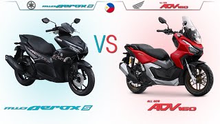 Yamaha Mio Aerox 155 s 🆚 Honda adv 160  Comparison  Mileage  Top Speed  Price  Bike Informer [upl. by Eal97]