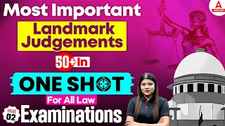 Most Important Landmark Judgements  50  in ONE SHOT  Part2  Law Examinations  By Divyanshi [upl. by Kolodgie]