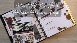 Plan With Me Home October Overview Pages [upl. by Estelle]