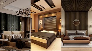 Bedroom back wall wooden design  bed design with wall panelling  bed design with wall  part 2 [upl. by Dyrraj]