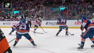 Jack Hughes scores a powerplay goal against the New York Islanders [upl. by Amsirac]