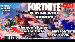 🔴NEW FORTRNITE SEASON  Fortnite Live  custom games Playing With Viewers🔴 [upl. by Tennek]