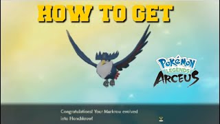 HOW TO EVOLVE MURKROW INTO HONCHKROW IN POKEMON LEGENDS ARCEUS HOW TO GET HONCHKROW [upl. by Anasus]