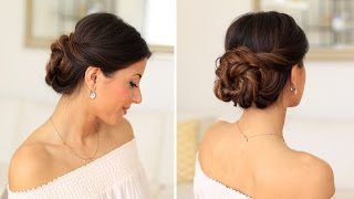 2 Minute Elegant Bun Hair Tutorial  Luxy Hair [upl. by Ahsuoj]