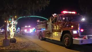 Frankenmuth Fire Muster Night Parade at Bronners 2024 [upl. by Cheffetz]