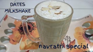 Dates MilkshakeKhajoor milkDate shakekhajoor shake Recipe vratfast Recipe navratri special [upl. by Aropizt934]