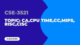 CACPU TimeCCMIPSRISCCISC [upl. by Euqirrne]