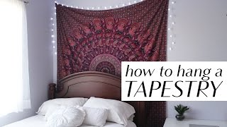 How to Hang a Tapestry in 3 Easy Ways [upl. by Naitsabes217]