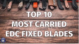 Top 10 Most Carried EDC Fixed Blades 2023 [upl. by Anissej]