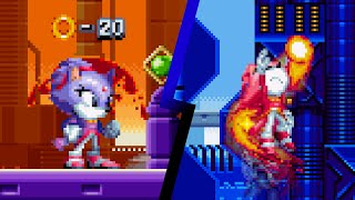 Blazey Mix Plus Moveset  Sonic Mania Plus [upl. by Michaelina]