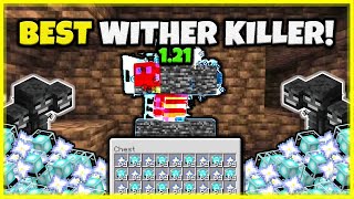 THE EASIEST WAY TO KILL THE WITHER 100 SURVIVAL In Minecraft Bedrock 121 [upl. by Coltson]