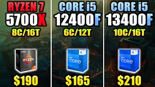 R7 5700X vs i512400F vs i513400F  Which CPU is Better Value for Money [upl. by Adnamaa]