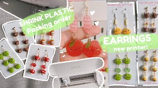 Shrink Plastic Earrings New Printer Silhouette Portrait 3 Packing an Order [upl. by Dori627]