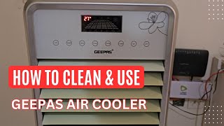 How to clean and Use Geepas Air Cooler GAC9495 geepas cooler aircooler [upl. by Einimod901]